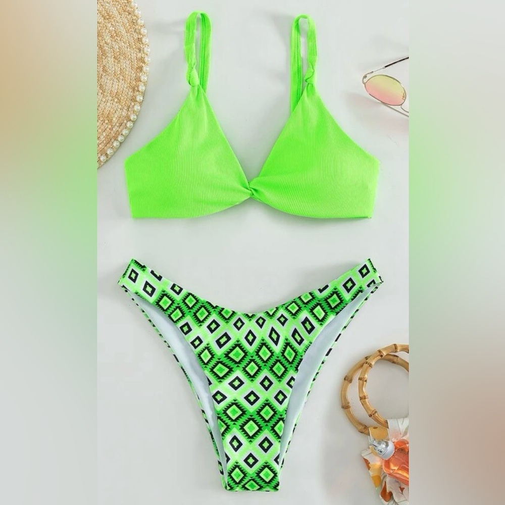 Vibrant Green Bikini Set